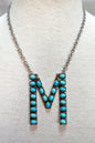 Blaze Initial Necklace-Silver