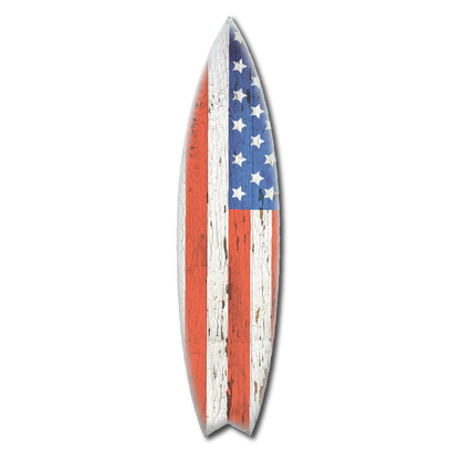 SURF BOARD WALL ACCENT US FLAG VERTICAL OR HORIZONTAL
