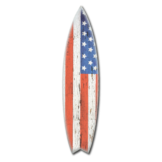 SURF BOARD WALL ACCENT US FLAG VERTICAL OR HORIZONTAL
