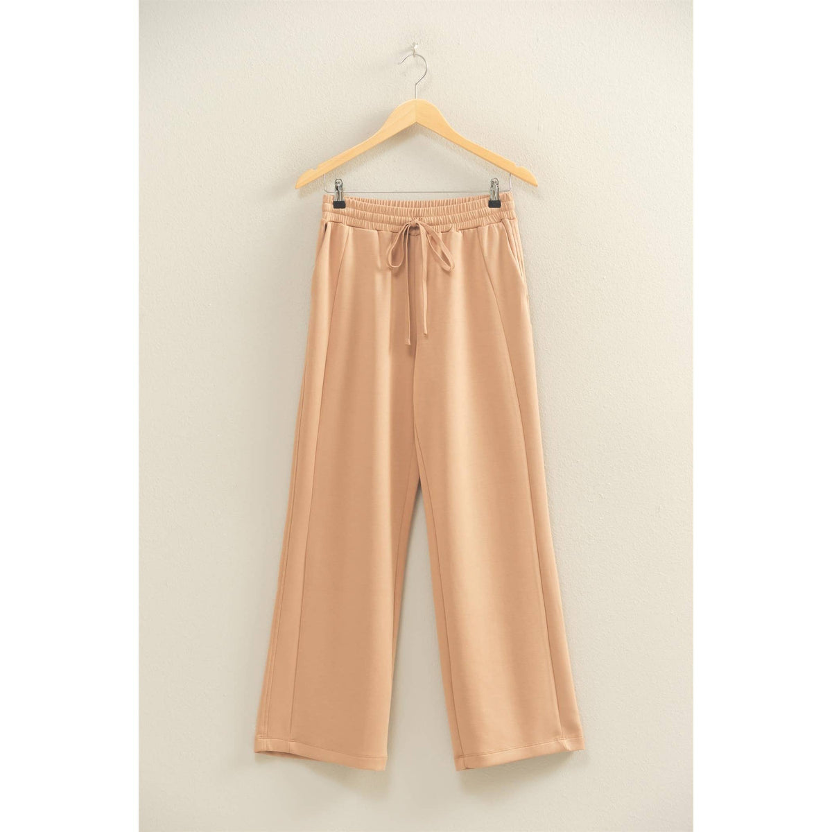 Double Knit Wide-Leg Sweatpants
