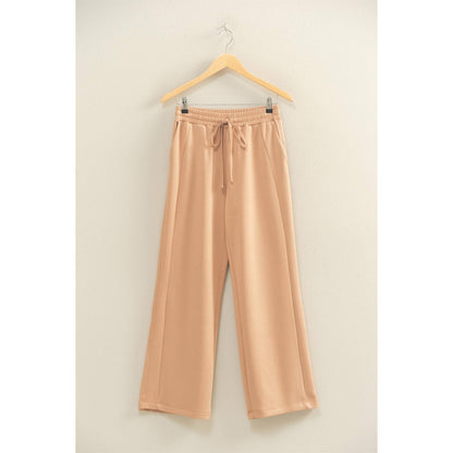 Double Knit Wide-Leg Sweatpants