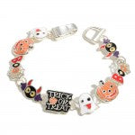 Silver Chain Halloween Bracelet