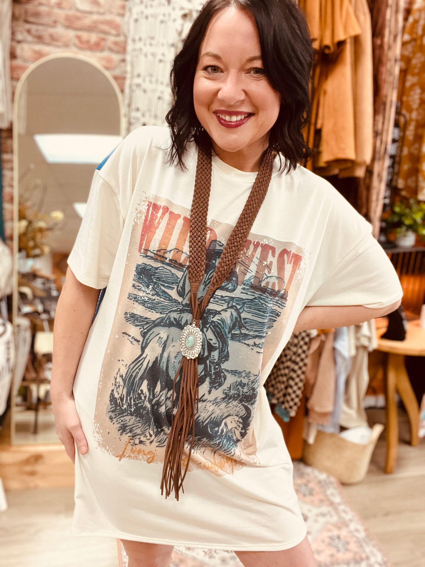 Western Plains T-Shirt Dress