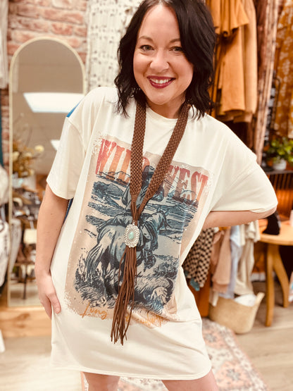 Western Plains T-Shirt Dress