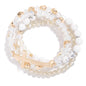 441267 Set Of Four Beaded Stretch Bracelets
