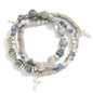 441804 Set Of Three Beaded Stretch Bracelets