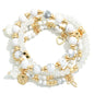 441820 Set Of Four Beaded Stretch Bracelets