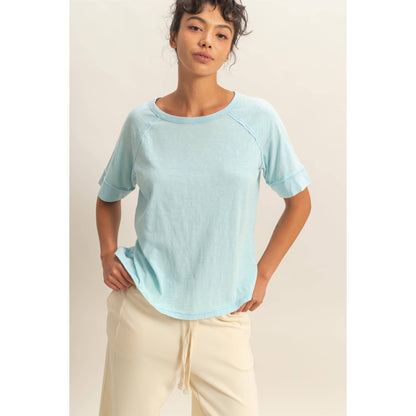 Hyfve DZ26A655 Acid Washed Boxy Tee