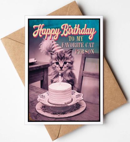 Happy Birthday Greeting Cards for Pet Lovers (Cat Person)