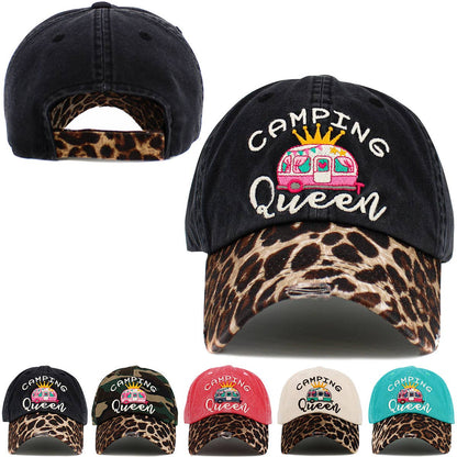 Camping Queen Vintage Ballcap: BLK