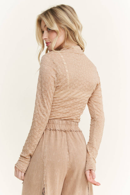 j.her Mesh Floral Lace Layering top HT6578P1