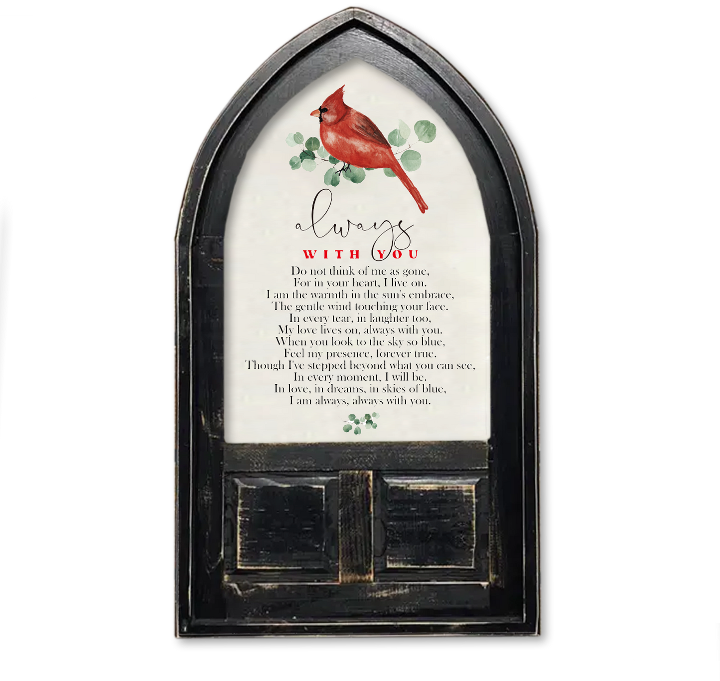 ARCH CANVAS ALWAYS WITH YOU CARDINAL