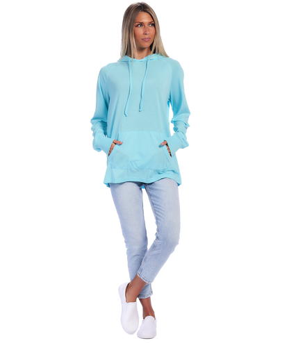Unisex Fit Jersey Hoodie - Light Garment Burnout Raglan