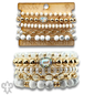 Mixed bead bracelet with chain feature