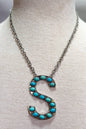 Blaze Initial Necklace-Silver