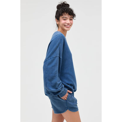 Acid Wash Oversized Sweatshirt