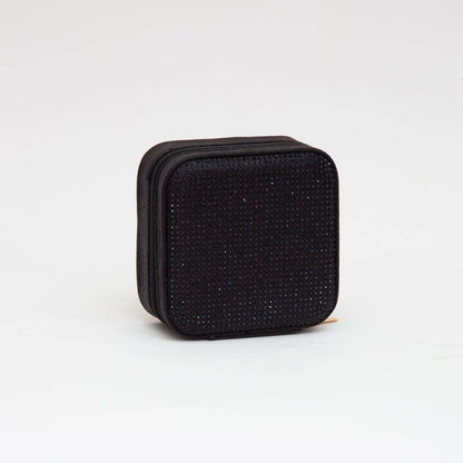 TG10699 Rhinestone Zip Around Square Jewelry Box
