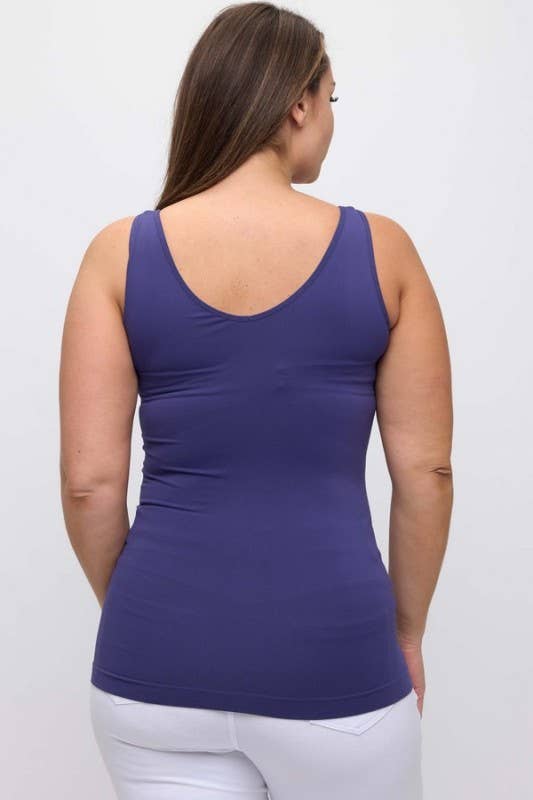 Yelete Seamless U or V-Neck Longline Tank plus