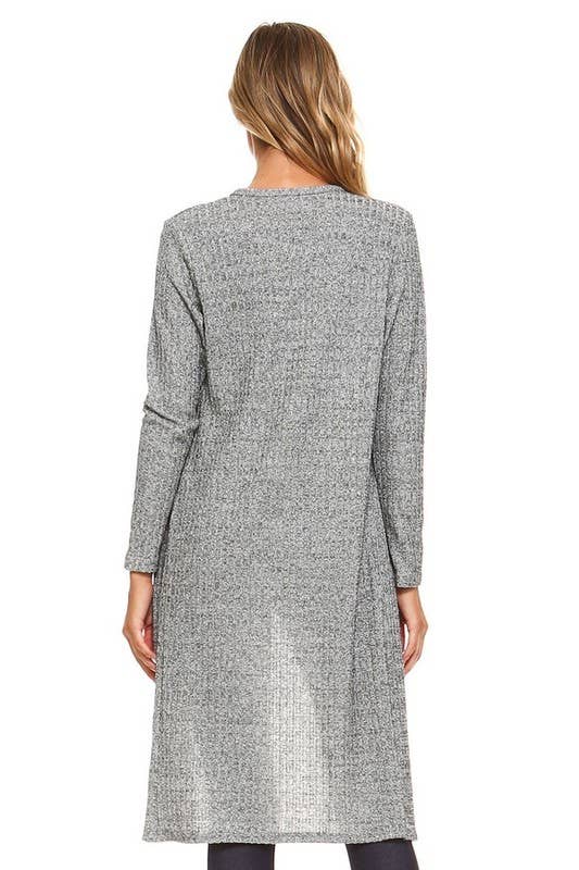 Yelete Metallic Knit Longline Cardigan CRD002
