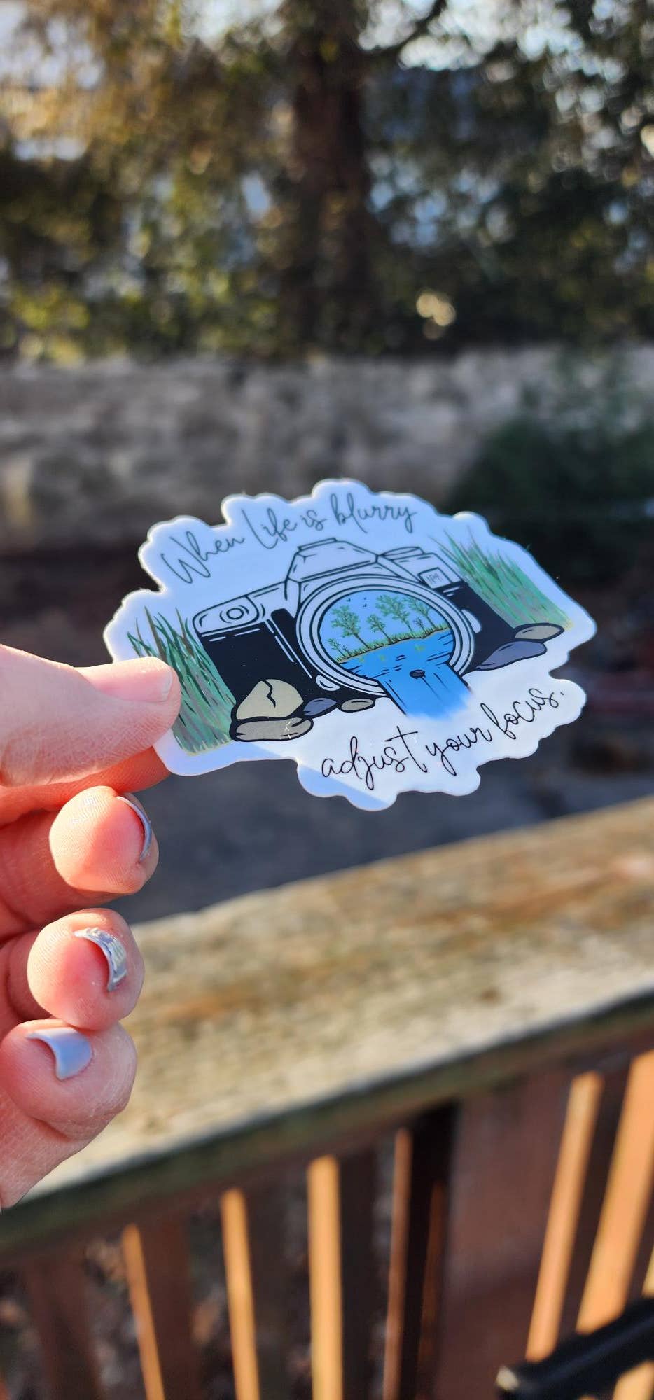 When Life Gets Blurry Photography - Grasslands Sticker