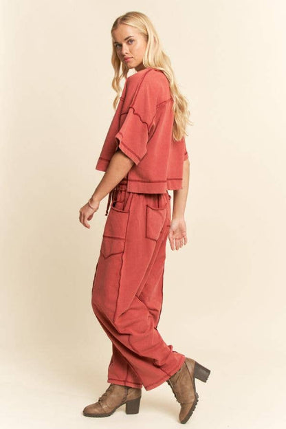 Davi & Dani Mineral Washed Barrel Pants