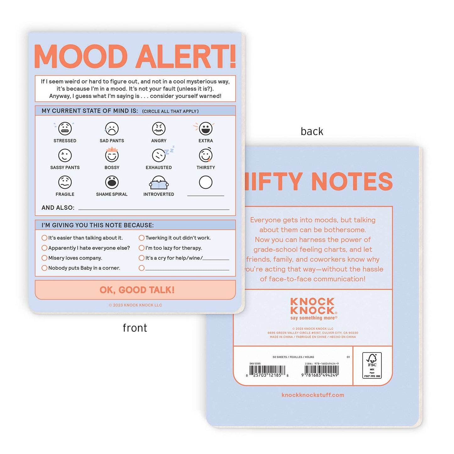 Today's Mood Nifty Note Pad