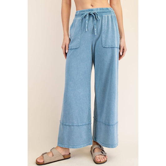 Rae Mode Mineral Washed Cropped Wide Leg Pant P6363