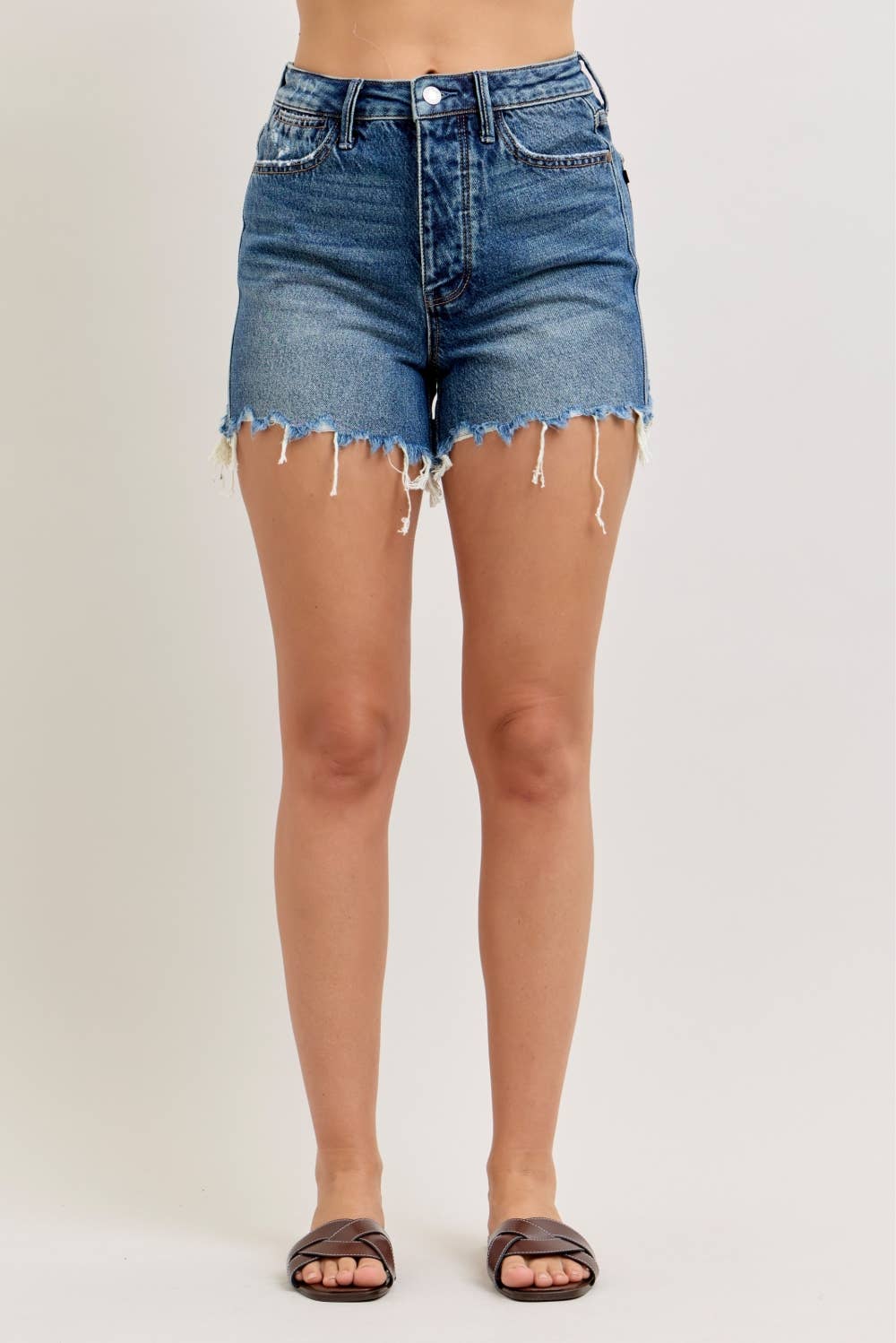 150381Dk HW Rigid Magic Cut Off Shorts