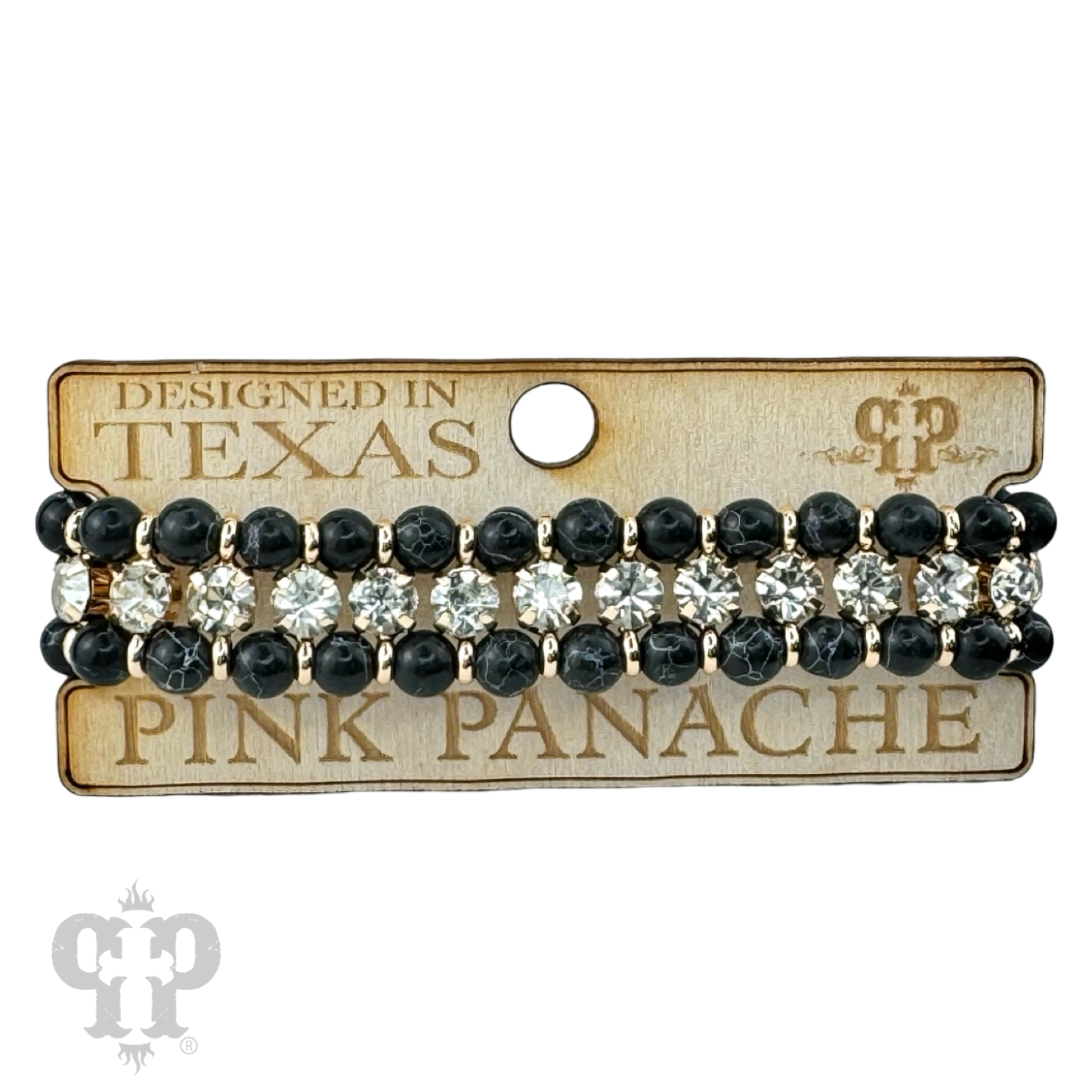 Bead and rhinestone adjustable bracelet - LC