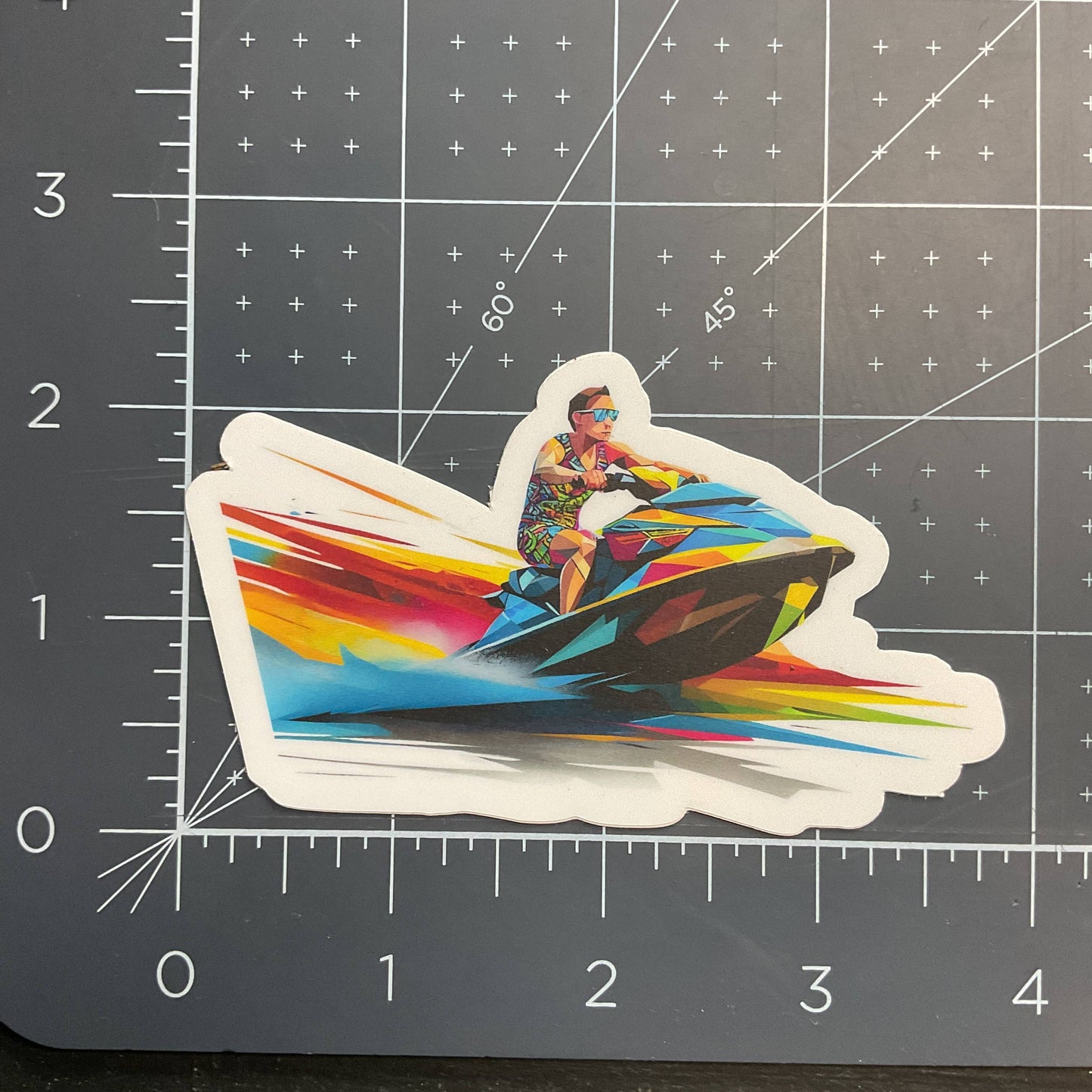 Jet Ski Adventure Sticker - 4" Vinyl Sticker