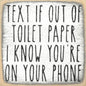 4X4-187 Text Toilet Paper
