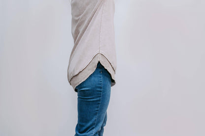 MK159 Acid Washed Sweatshirt - Light Brown