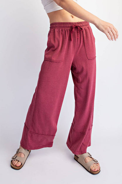 Rae Mode Mineral Washed Cropped Wide Leg Pant P6363