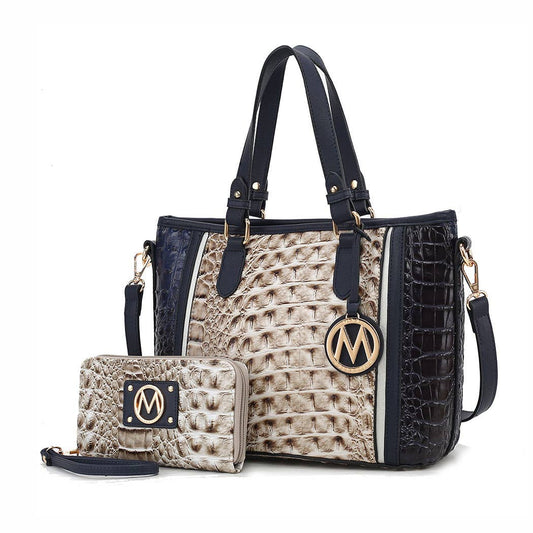 MKF Lizza Croco Embossed Tote Handbag Women by Mia K