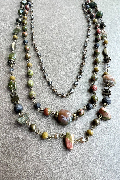 Medina Necklace Unakite