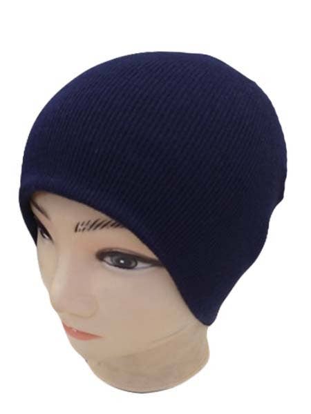 Basic Short Cut Unisex Beanies: Black