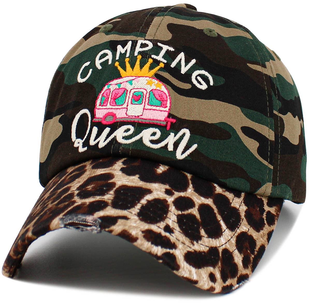 Camping Queen Vintage Ballcap: BLK