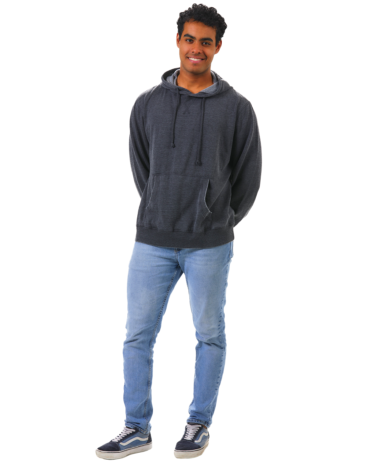 Unisex Fit Burnout Fleece Pullover Hoodie