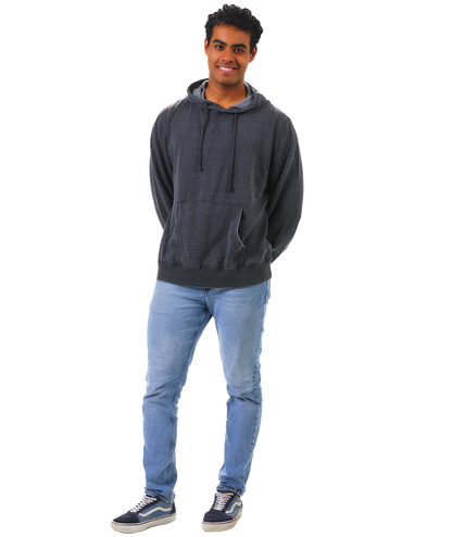 Unisex Fit Burnout Fleece Pullover Hoodie