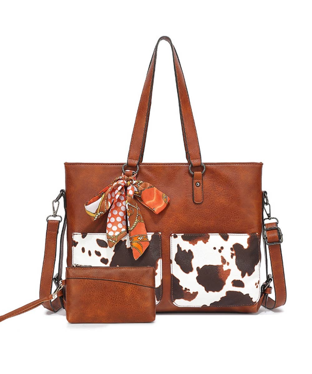 COW HANDBAG TOTE BAG CROSS BAG CLUTCH PURSE