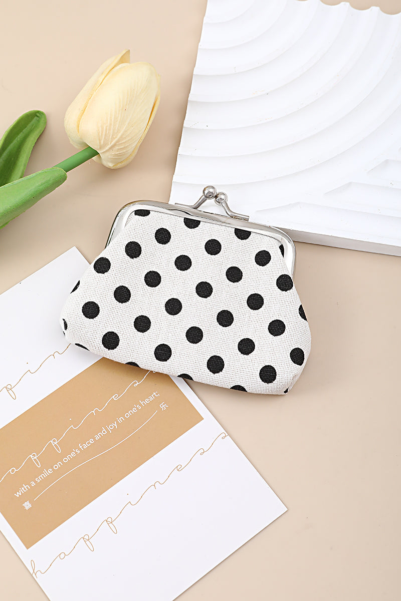 Zenana Polka Dot Kiss Lock Coin Purse UA-219