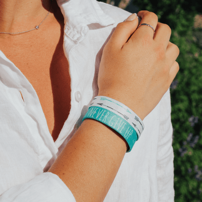 Never Give Up Interactive Affirmation Bracelet