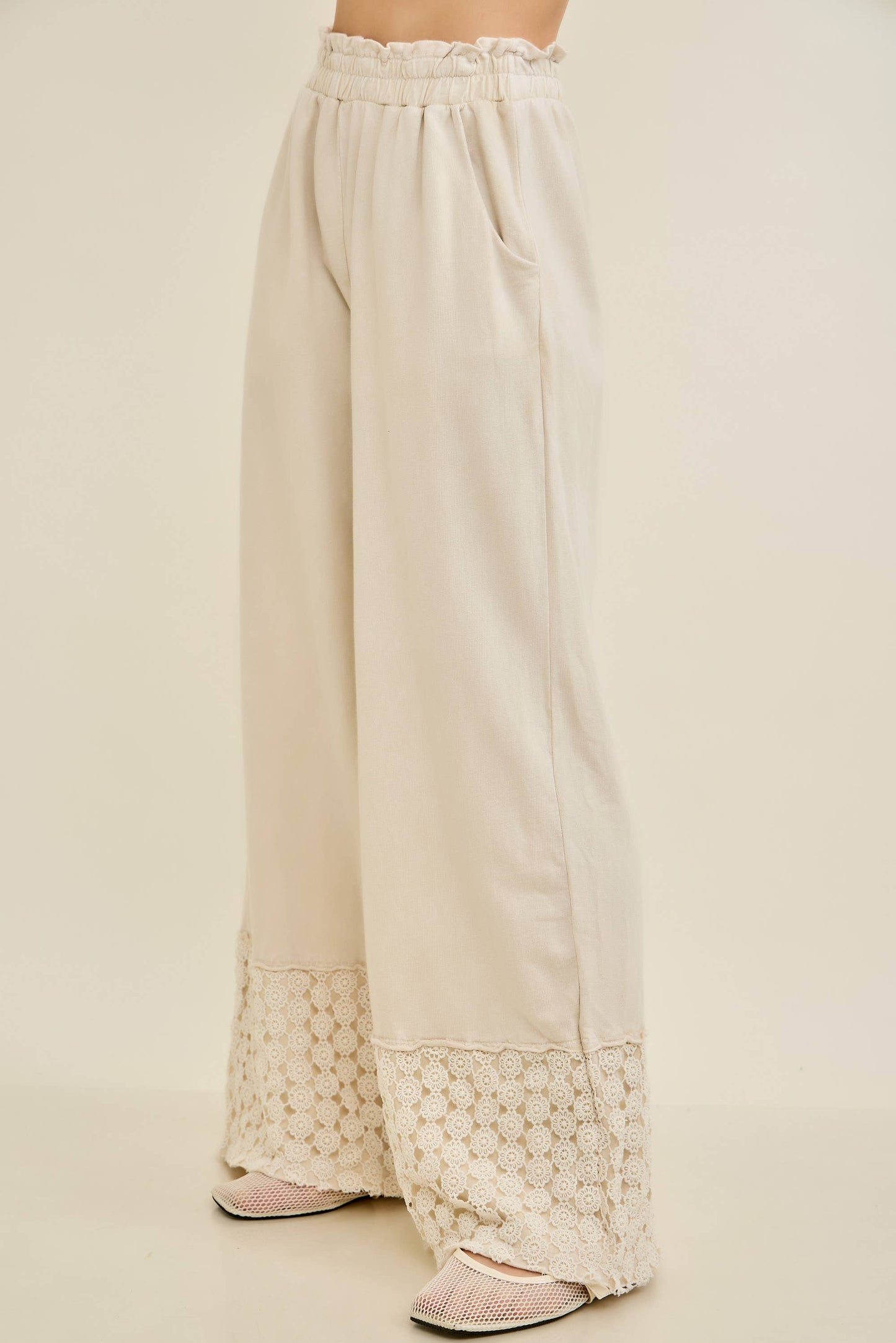 Mineral Washed Flower Daisy Long Leg Pants HP6016P1