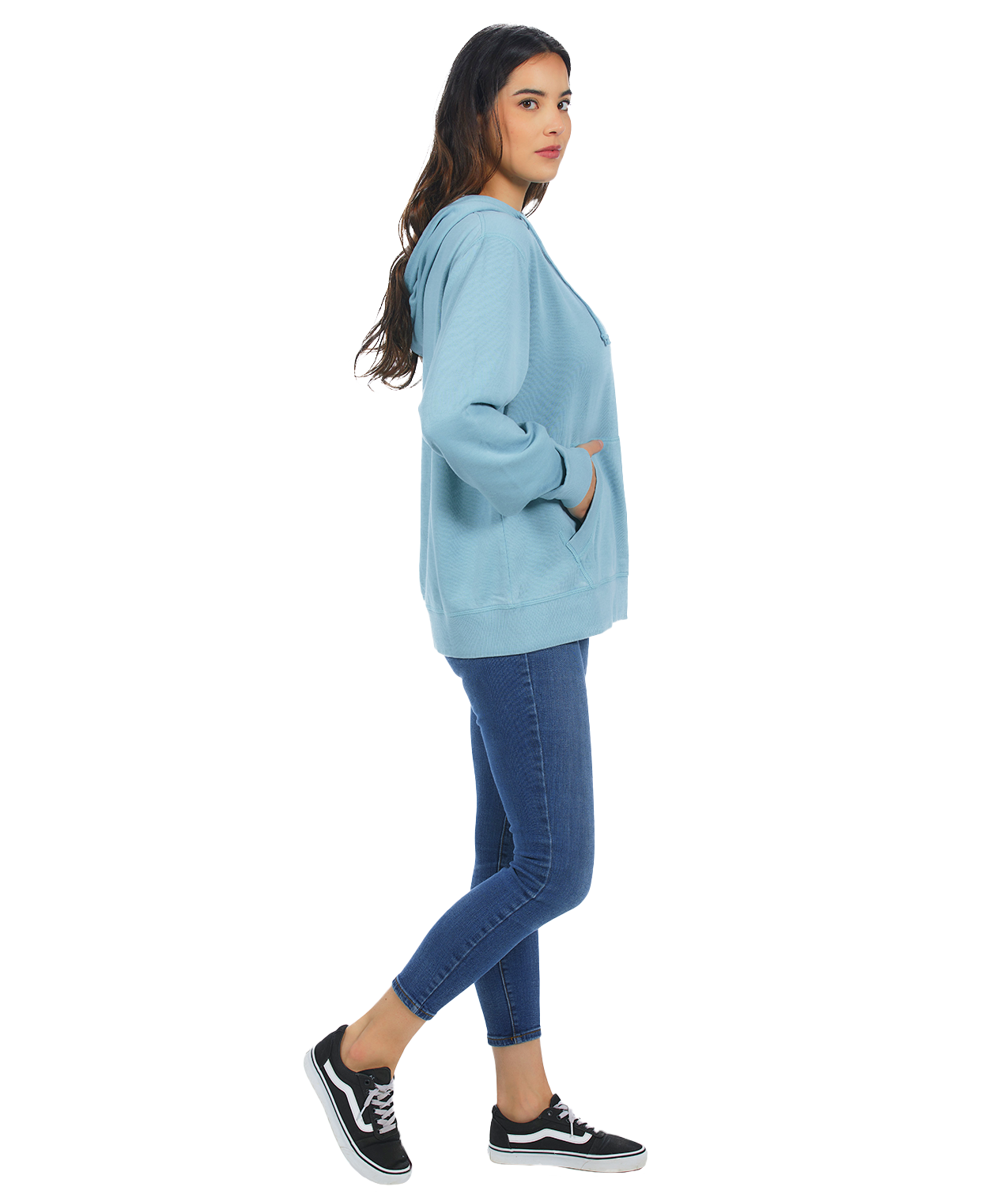 Unisex Fit Burnout Fleece Pullover Hoodie
