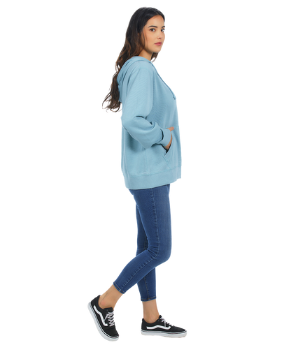 Unisex Fit Burnout Fleece Pullover Hoodie