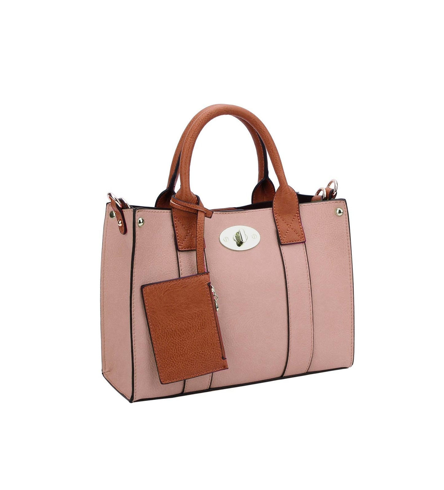 WU061 Cameran 3-in-1 Boxy Satchel & Crossbody: Nude