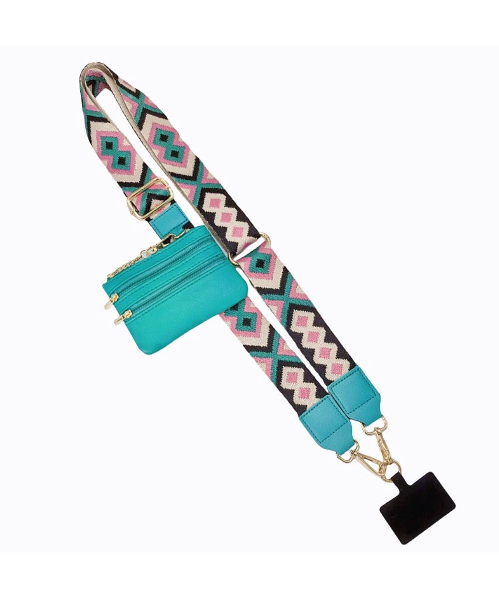 HANDBAG STRAP WITH ZIPPER POUCH PHONE HOLDER WRISTBAND