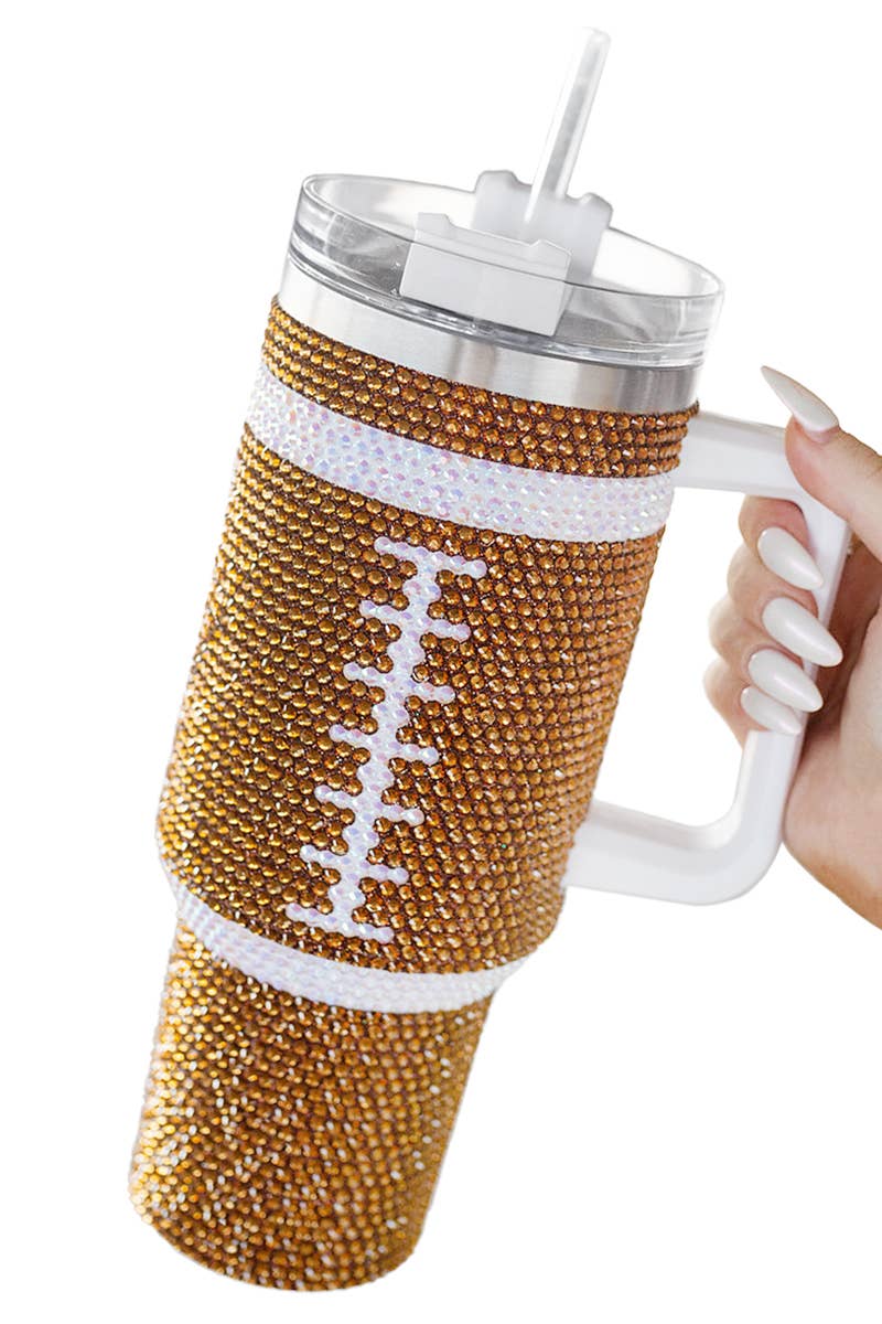 Gameday Football Bling Glam Insulated Tumbler