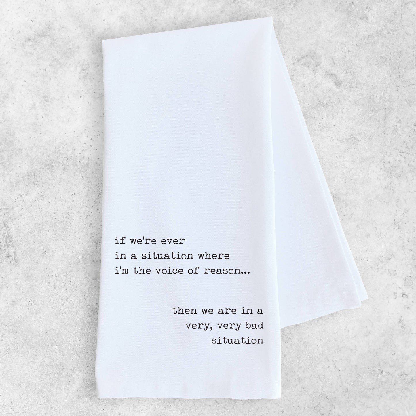 Voice Of Reason - Funny Tea Towel - Friendship