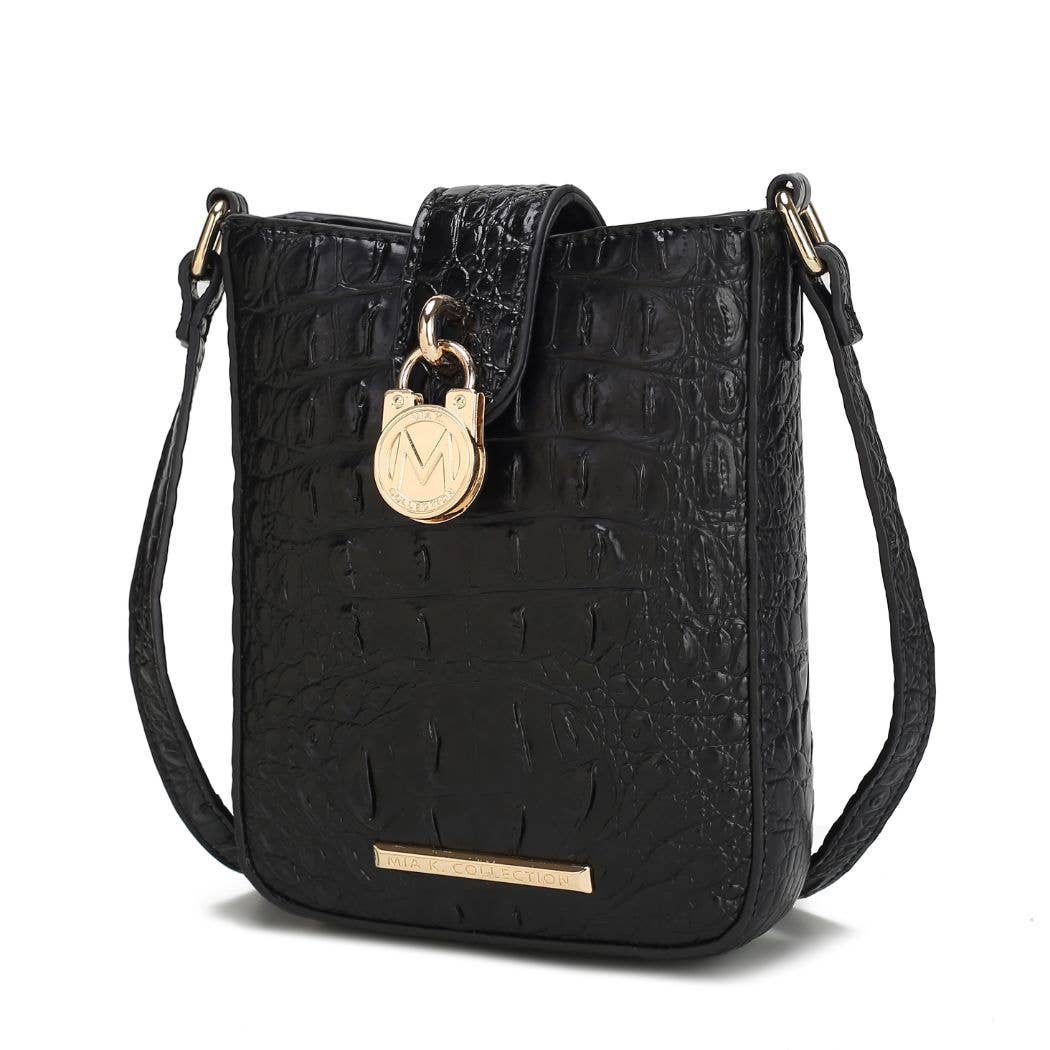 Avery Faux Crocodile Embossed Crossbody by Mia K